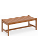 COSTWAY Gartenbank Holz in Braun