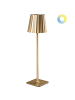Beliani Tischlampe für den Außenbereich ABARO in Gold - (W) 10 x (H) 38 x (L) 10 cm