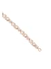 faina Women Crystal-Studded Bracelet in Rose Gold White