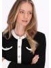 DreiMaster Women Cardigan in black offwhite
