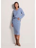 MADELEINE Eleganter Strickrock mit Schlupfbund in rauchblau