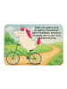 Mr. & Mrs. Panda Magnet Einhorn Radfahrer Design mit Spruch in Weiß