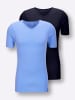 WITT WEIDEN Shirt in marine + himmelblau