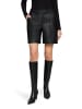 CARTOON Kunstleder-Shorts mit Biesen in Schwarz