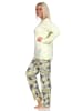 NORMANN langarm Schlafanzug Pyjama Hose floralem print - 80699 in gelb