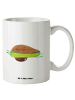 Mr. & Mrs. Panda Große Teetasse Avocado Yoga ohne Spruch in Weiß