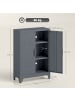 HOMCOM Aktenschrank-75B x 33T x 110H cm-Grau