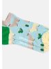DillySocks Sneakersocken Short Animal Attire in Hellblau Grün