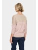 SAINT TROPEZ Strickpullover MilaSZ Oversize fit in Plaza Taupe Pink Stripe