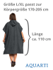 Aquarti Aquarti Damen Herren Badeponcho Frottee in anthrazit