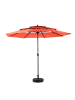 ABRIHOME Doppelseitiger Sonnenschirm in Orange Ø300 cm rechteckig mit Kurbel