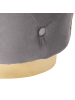 Beliani Pouf CARROLLTON in Grau/Gold - (W) 40 x (H) 41 x (L) 40 cm