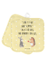 Mr. & Mrs. Panda topfhalter Hase Igel mit Spruch in Gelb Pastell