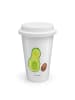 Mr. & Mrs. Panda Kaffeebecher To Go Avocado Kern rollt ohne Spruch in Weiß