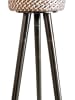 SalesFever Stehleuchte 152 cm mit Metallgestell und Geflechtschirm aus Polyrattan in Natur