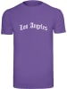 Mister Tee T-Shirt "Los Angeles Wording Tee" in Lila