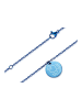 SILBERKETTEN-STORE Halskette mit Anhänger - GLAUBE, HOFFNUNG, LIEBE , blau