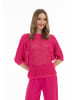 faina Damen Weitmaschiger Strickpullover in Pink