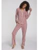 LASCANA Pyjama in rot-weiß-gestreift