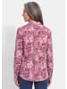 GOLDNER Kurzgröße:  Hemdbluse mit Paisley-Druck in bordeaux / gemustert