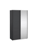 ebuy24 Schiebetürenschrank Como (2-türig)  Grau, spiegel 119 x 67 cm