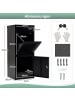 COSTWAY Paketbox mit Brief- & Paketabgabeschlitz 41 x 38 x 102 cm in Schwarz