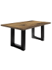 58 aufm Kessel ESSZIMMERTISCH Eila 8 160 x 90 x 75 Esstisch Schwarzstahl/Plankeneiche