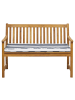 Beliani Gartenbank VIVARA in Braun/Weiß/Blau - (W) 120 x (H) 88 x (L) 61 cm