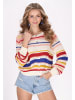 IZIA Women Cardigan in offwhite multicolor