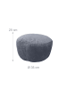 relaxdays Pouf in Dunkelgrau - (H)25 x Ø 35 cm
