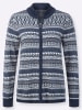 WITT WEIDEN Strickjacke in dunkelblau-ecru-gemustert