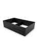 relaxdays Hochbeet in Schwarz - (B)180 x (H)57 x (T)90 cm
