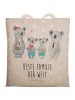 Mr. & Mrs. Panda Umhängetasche Koala Familie zwei mit Spruch in Grau Pastell