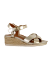 Geox Leder-Sandale mit Keilabsatz „Ischia“ D02HHC 00022 Gold
