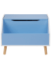 Beliani Sideboard CASPER in Blau/Weiß/Braun - (W) 60 x (H) 43 x (L) 41 cm