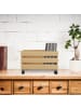 relaxdays Schallplatten-Kiste in Natur - (B)43 x (H)27 x (T)34 cm