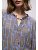 Street One Bluse in taupe hellblau - 0001
