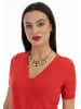 faina Damen Kurzarm-Pullover in Rot