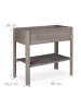 relaxdays Hochbeet in Grau - (B)88 x (H)80 x (T)43,5 cm