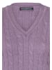 Felix Hardy Grobstrick Zopfmuster V-Ausschnitt Pullover in Lila-lm