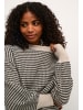 Kaffe Strickpullover KAellery Loose fit in Feather Gray/ Black Structure