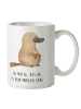 Mr. & Mrs. Panda Kaffeetasse Schnabeltier Mut mit Spruch in Weiß