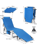 COSTWAY Sonnenliege mit Dach 193cm in Blau