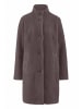 Hessnatur Wollfleece Mantel in dunkles mauve