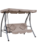 Outsunny Hollywoodschaukel in Beige & Schwarz 200L x 125B x 170H cm