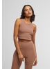 Urban Classics Urban Classics Ladies Sports Top Rib Ladies Sports Top Rib in light brown