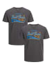 Jack & Jones 2-er Set Logo T-Shirt Kurzarm Basic Shirt JJELOGO in Grau-2