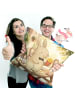 Mr. & Mrs. Panda 40x40 kissen Hase Pommes Design ohne Spruch in Weiß