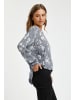Kaffe Langarm-Bluse KAfloa Regular fit in Blue / Chalk Big Flower Print