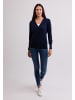 CASH-MERE.CH Cardigan V-Ausschnitt in Marine Blau